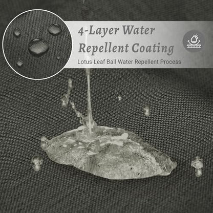 WONICY No Hook Shower Curtain with Liner, Charcoal Grey, 71 x 74 Inch