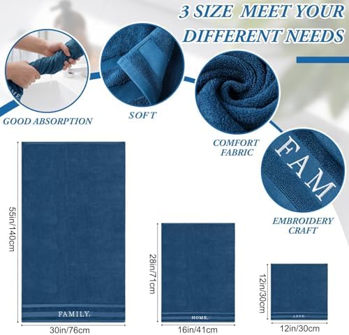 Hahafelt Decorative Bathroom Towel Set, Blue