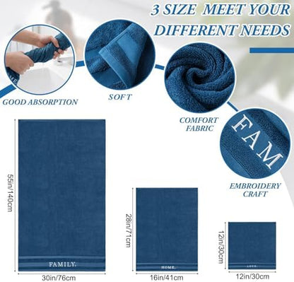 Hahafelt Decorative Bathroom Towel Set, Blue