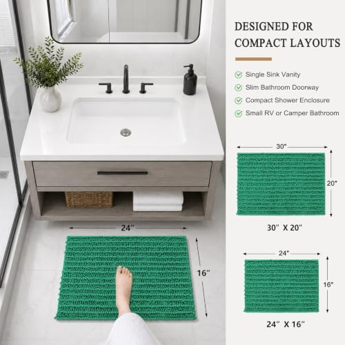 Arotive Bathroom Rugs Mat 24x16, Soft Absorbent Chenille Shaggy Bath Mat