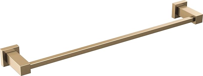 Delta Faucet Velum 18-Inch Single Towel Bar, Gold Bathroom Towel Holder, Wall Mounted Towel Rack, Towel Hanger, Champagne Bronze IAO20818-CZ