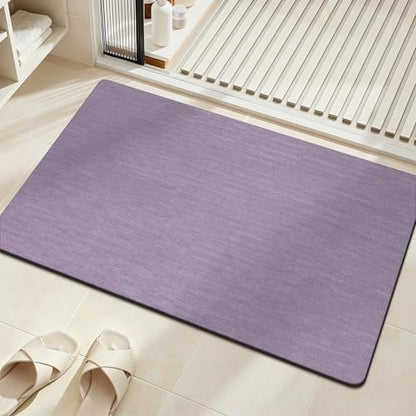 Mecko Bath Mat Ultra Thin Lavender Purple, 20"x32"