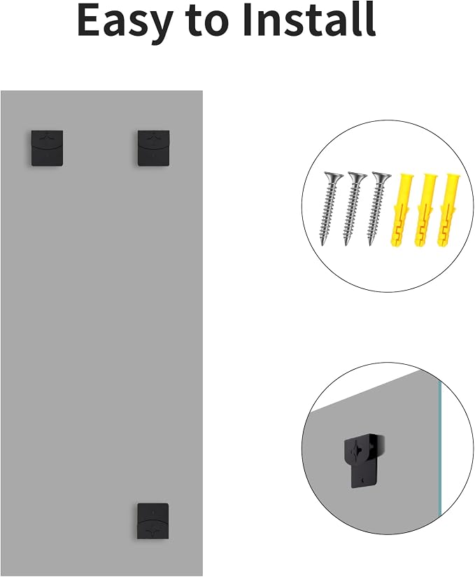 CILIBER Frameless Mirror, 20x48 Mirrors for Wall, Rectangle Bathroom Mirror for Over Sink, Frameless Vanity Mirror with Polished Edge, 3mm Tempered Glass, Hangs Horizontally or Vertically