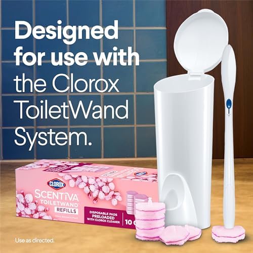 Clorox Scentiva ToiletWand Refills, Value Pack, Cherry Blossom and Peach, 20 Count