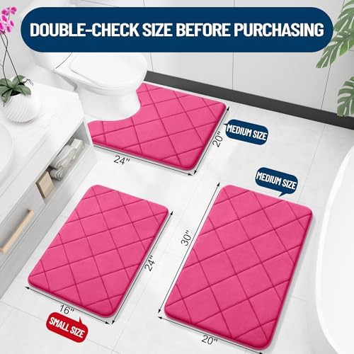 OLANLY Memory Foam Bath Mat 47x20, Ultra Soft and Absorbent Bathroom Rugs
