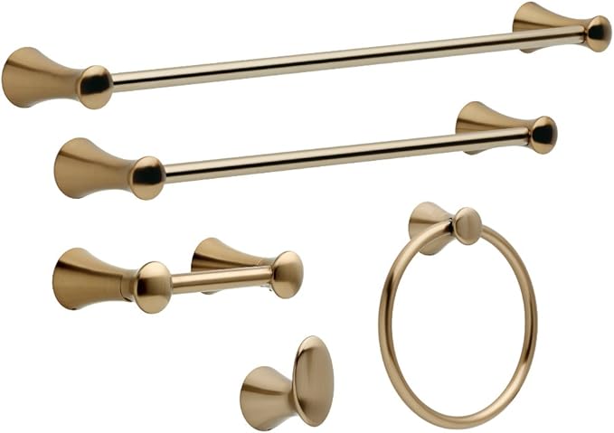 DELTA FAUCET 73835-CZ Lahara Wall Mounted Single Towel Hook in Champagne Bronze