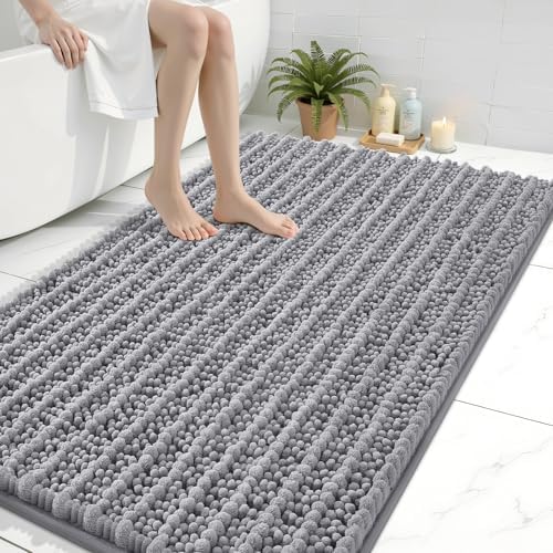 Arotive Bathroom Rugs Mat 44x32, Soft Absorbent Chenille Shaggy Bath Mat