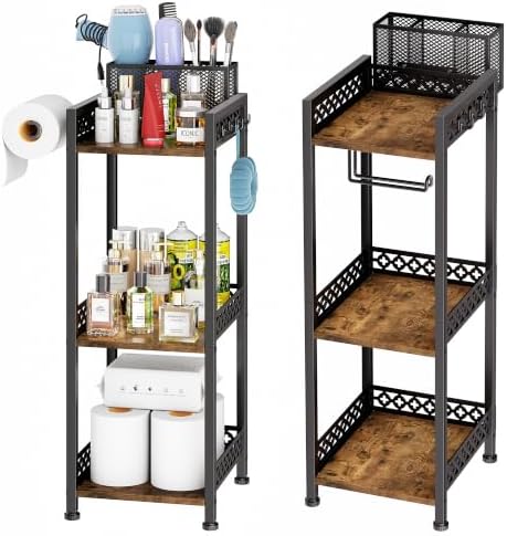 Bathroom Organizers and Storage Shelf with Toilet Paper Holder