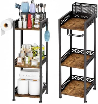 Bathroom Organizers and Storage Shelf with Toilet Paper Holder
