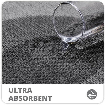 Bosap Toilet Rugs U Shaped Bathroom Rug,Machine Washable Non Slip Quick Dry Super Absorbent Ultra Thin Toilet Mats for Bathroom Toilet.Dark Grey,1'8"x2'(20x24inch)