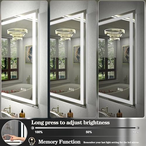 68x40 Inch LED Lighted Mirror for Bathroom