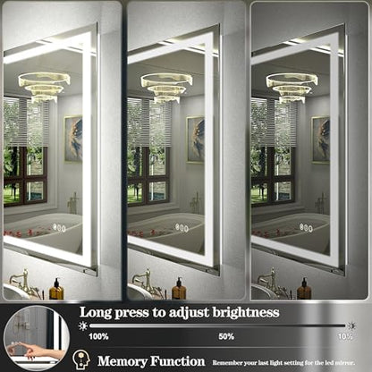 68x40 Inch LED Lighted Mirror for Bathroom