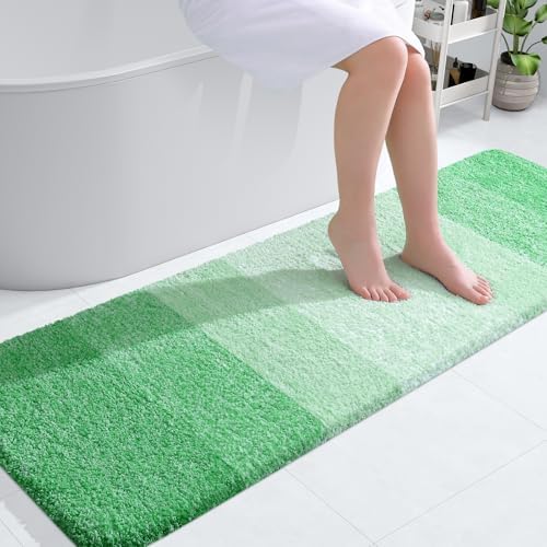 OLANLY Bathroom Runner Rug 59x20, Extra Soft Absorbent Microfiber Bath Rugs