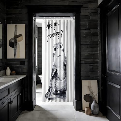Small Stall Shower Curtain Rv Sea Turtle Kids, 36 x 72 Inchs