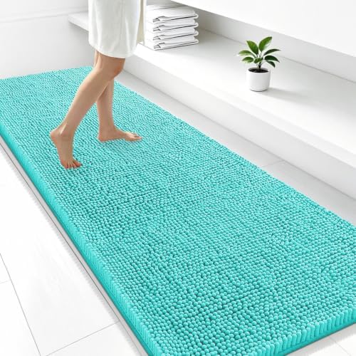 Smiry Bathroom Rugs 59X24, Luxury Chenille Extra Soft Absorbent Bath Mat