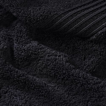 Superior Egyptian Cotton 2-Piece Bath Sheet Towel Set, Oversized Body Towels For Adults And Kids, Large Towel For Bath, Shower, Guest Bathroom, Spa, Gym, Resort, Essentials, Airbnb, Black