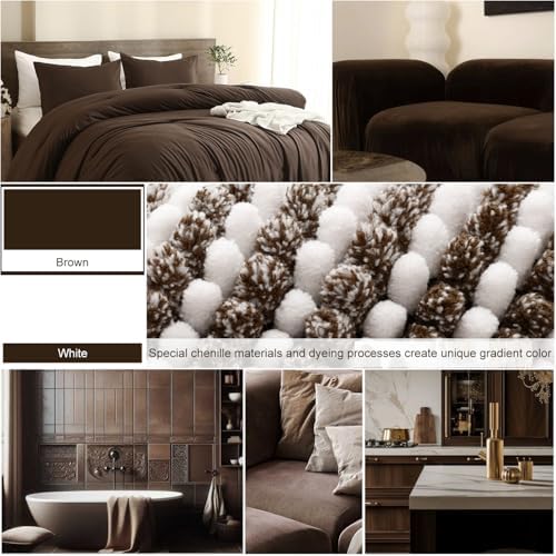 BSICPRO Bathroom Rugs Sets 2 Piece, 32"x20" + U-Shaped 24"x20", Coffee
