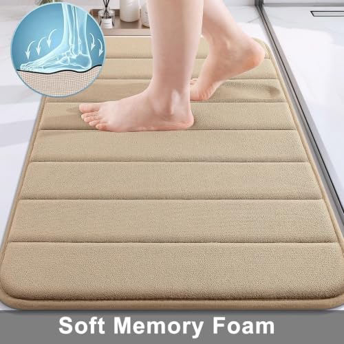 Buganda Memory Foam Bath Mat 30 x 20, Ultra Soft Absorbent Bathroom Rugs