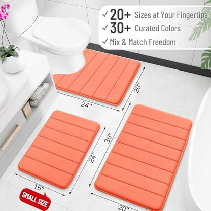 OLANLY Memory Foam Long Bathroom Rugs Runner 47x24, Super Soft Absorbent