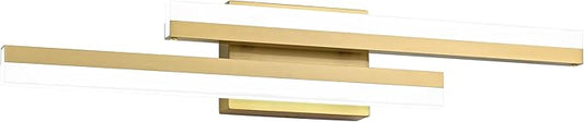 PRESDE 24" LED Bathroom Vanity Light Fixtures, Modern Brushed Gold Bathroom Lighting Bar Fixture Over Mirror Dimmable
