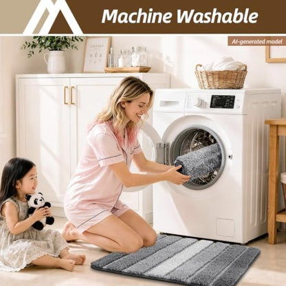 COSY HOMEER Toilet Rugs U-Shaped 24"x20", Ultra Soft Absorbent Bath Mat