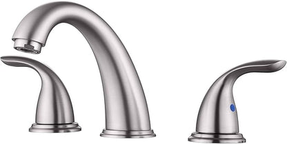 sumerain 8 Inch Widespread Sink Bathroom Faucet Brushed Nickel Two Handle Vanity Faucet
