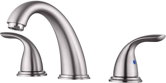 sumerain 8 Inch Widespread Sink Bathroom Faucet Brushed Nickel Two Handle Vanity Faucet