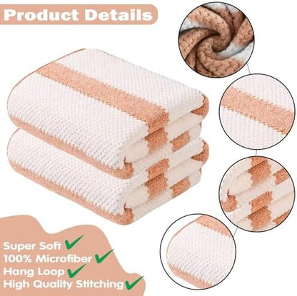 2-Pack Microfiber Bath Towels (27x54 Inches) - Ultra Soft & Quick Dry, 3X Absorbency, Lightweight for Gym, Yoga, Travel & Spa - Perfect for Home, Fitness & Post-Workout