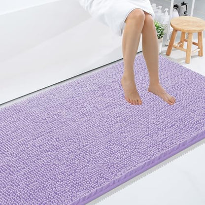 Smiry Bathroom Rugs 59X35, Luxury Chenille Extra Soft Absorbent Bath Mat