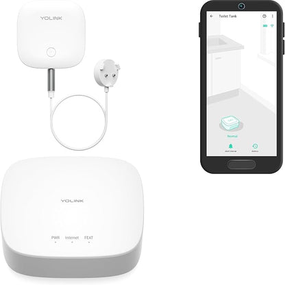 YoLink Water Level Monitoring Sensor, Well Water Level, Water Tank Fish Tank Water Monitor with Built-in Siren Up to 105dB, Compatible with Alexa and IFTTT - YoLink Hub Included