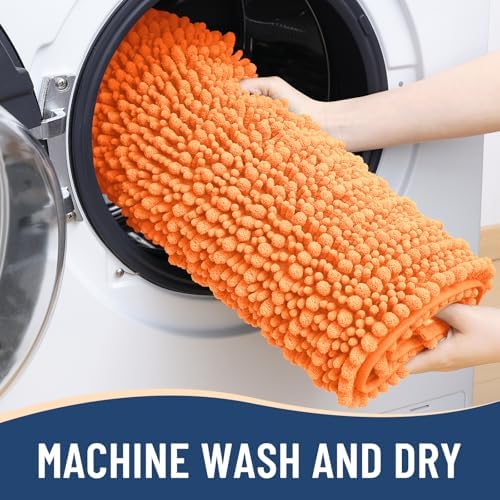 Arotive Bathroom Rugs Mat 36x24, Soft Absorbent Chenille Shaggy Bath Mat