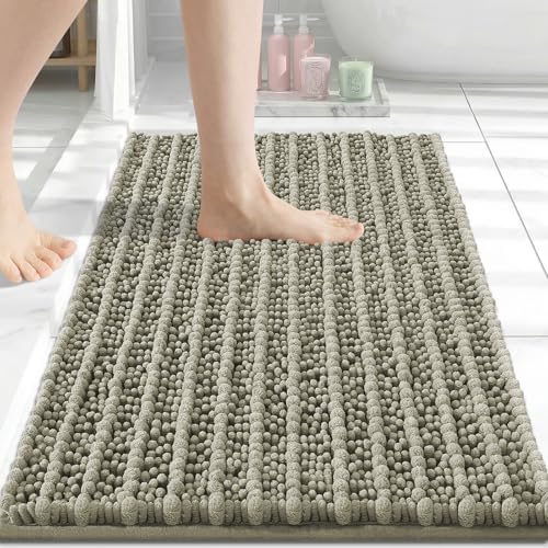 Arotive Bathroom Rugs Mat 24x16, Soft Absorbent Chenille Shaggy Bath Mat