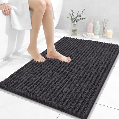 OLANLY Bathroom Rugs 36x24, Thick Soft Absorbent Chenille Bath Rugs