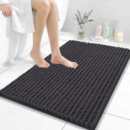 OLANLY Bathroom Rugs 36x24, Thick Soft Absorbent Chenille Bath Rugs
