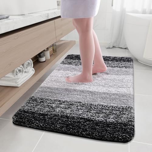 Arotive Microfiber Bathroom Rugs, Shaggy Soft Absorbent Bath Rug, 50x30