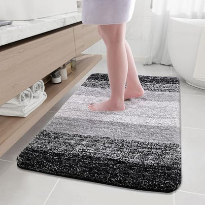 Arotive Microfiber Bathroom Rugs, Shaggy Soft Absorbent Bath Rug, 50x30