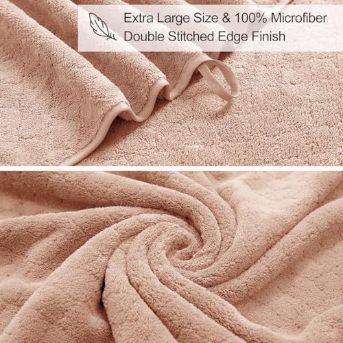 Hailea Luxury Bath Towels Set - 12 Piece (4 Large Bath Towels,4 Hand Towels,4 Washcloths), 100% Microfiber,Extra Absorbent Super Soft & Quick Dry,Complete Family Pack for Bathroom Gym Pool,Orange