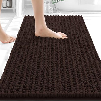 OLANLY Bathroom Rugs 30x20, Thick Soft Absorbent Chenille Bath Rugs
