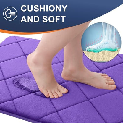 OLANLY Memory Foam Bath Mat 47x32, Ultra Soft and Absorbent Bathroom Rugs