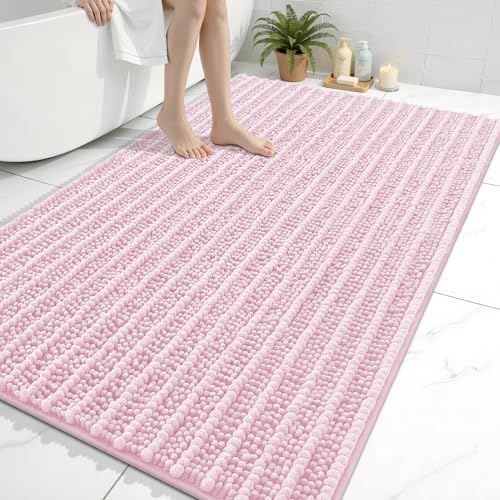 Arotive Bathroom Rugs Mat 59x35, Soft Absorbent Chenille Shaggy Bath Mat