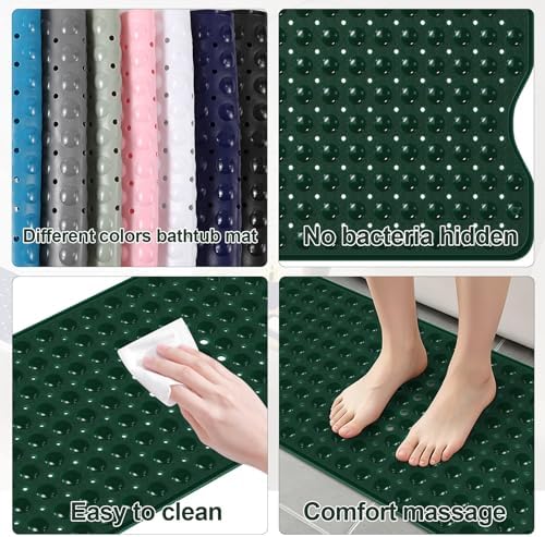 XLHOMO 26PC Bathroom Accessories Set - Gorgeous Green Bathroom Set, Bathroom Accessory Set, Shower Curtain Set with Bathtub Mats for Shower Tub, Trash Can & Soap Dispenser