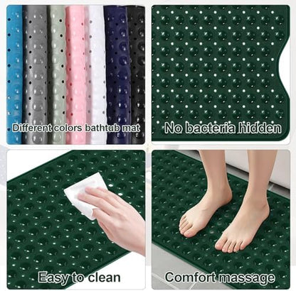 XLHOMO 26PC Bathroom Accessories Set - Gorgeous Green Bathroom Set, Bathroom Accessory Set, Shower Curtain Set with Bathtub Mats for Shower Tub, Trash Can & Soap Dispenser