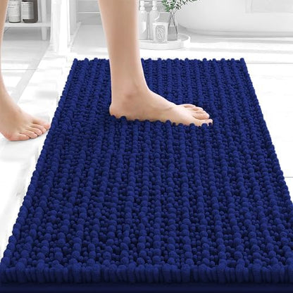 OLANLY Small Bathroom Rugs 24x16, Thick Soft Absorbent Chenille Bath Rugs
