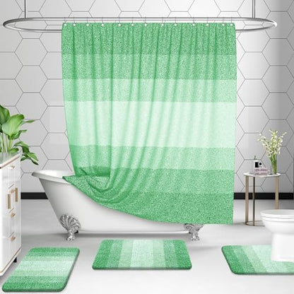 OLANLY Micorfiber Bathroom Rug Set 2 Piece, 47"x20"+24"x16"