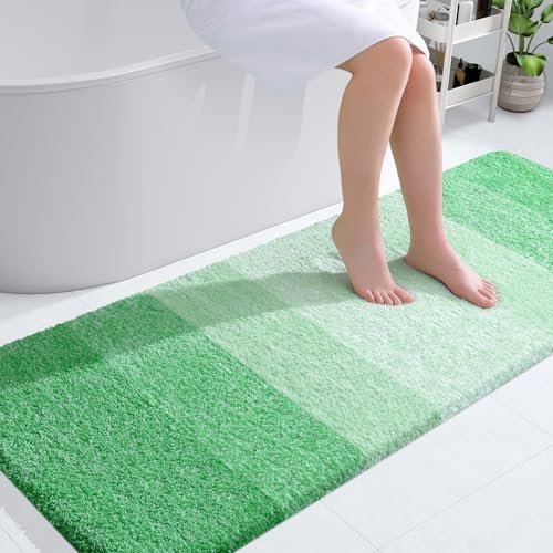 OLANLY Bathroom Runner Rug 59x24, Extra Soft Absorbent Microfiber Bath Rugs