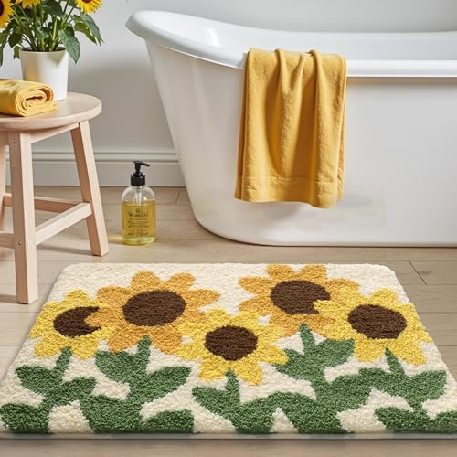 LUMI Bathroom Rug 20x32, Soft Absorbent Microfiber Bath Mat, Non Slip