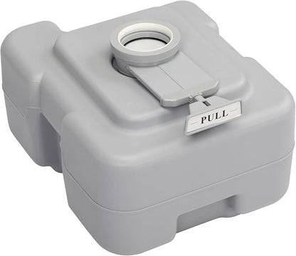 Generic Portable Push-rod Toilet, 20L/5.3 Gallons Detachable Tank for Camping, Boating, Hiking and Traveling, Cold Gray