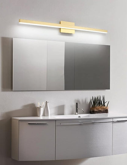 Joossnwell Gold Vanity Lights Bar 47.2 inch Modern LED Bathroom Light Fixtures Wall Lighting Over Mirror 30W Cold Light 6000K