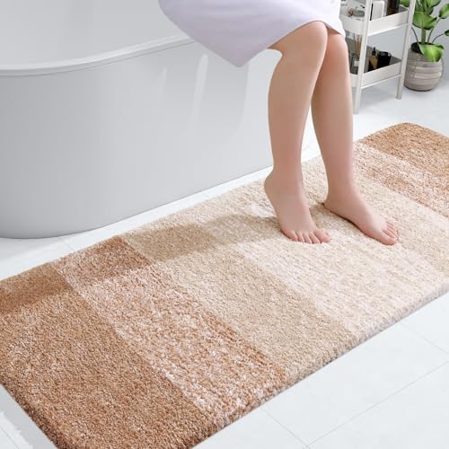 OLANLY Bathroom Runner Rug 59x24, Extra Soft Absorbent Microfiber Bath Rugs