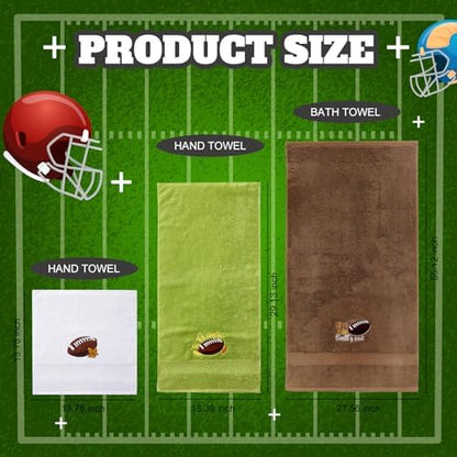 Peryiter 3 Pack Football Decorative Bath Towel Set